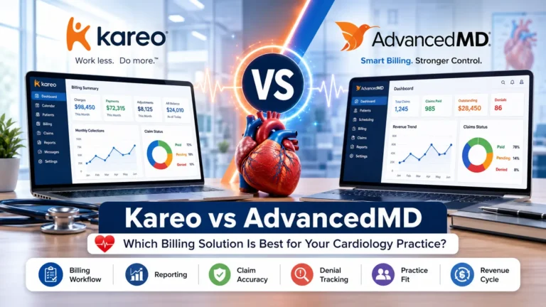 Kareo vs AdvancedMD for Cardiologists Billing in Texas
